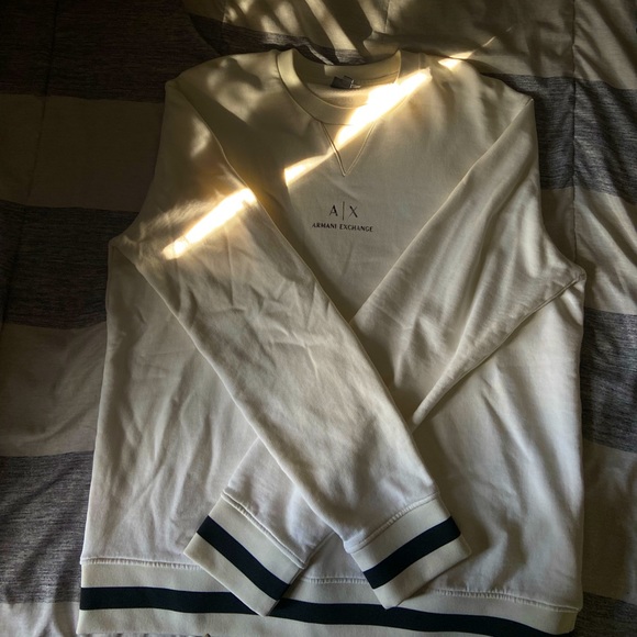 Armani Exchange- white Crewneck Sweater- Size Large - Picture 2 of 2